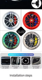 Rotatable Wheel Hub Car Air Freshener Vent Clip