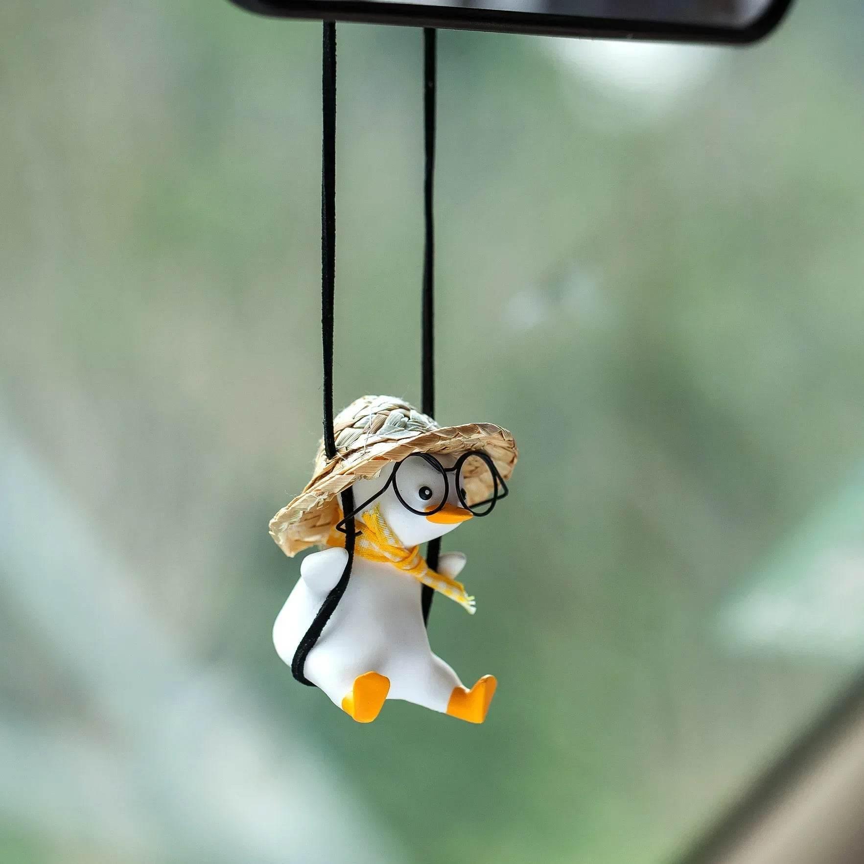Swing Duck Pendant – Car Rearview Mirror Decoration