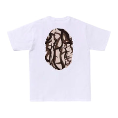 BAPE Trial Camo Big Ape Head Tee White/Beige