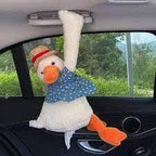 Duck Tissue Box – Plush Cartoon Car Tissue Holder & Storage Bucket