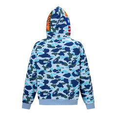 BAPE Shark Full Zip Camo Hoodie (Blue Camo)