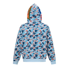 BAPE Shark Full Zip Camo Hoodie (Blue & Pink Mix Camo)