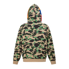 BAPE Shark Full Zip Camo Hoodie (Green Camo)