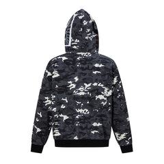BAPE Shark Full Zip Snowflake Camo Hoodie (Charcoal & Black)