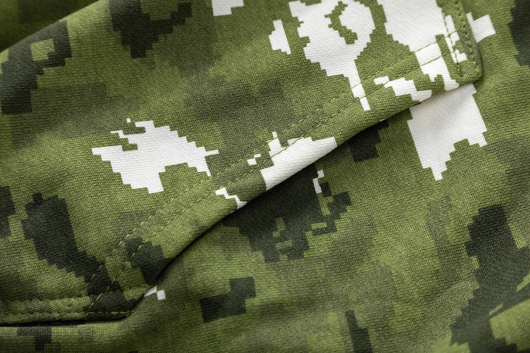 BAPE Shark Full Zip Snowflake Camo Hoodie (Green)