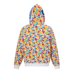 BAPE Shark Full Zip Camo Hoodie (Yellow, Blue & Red Multi-Camo)