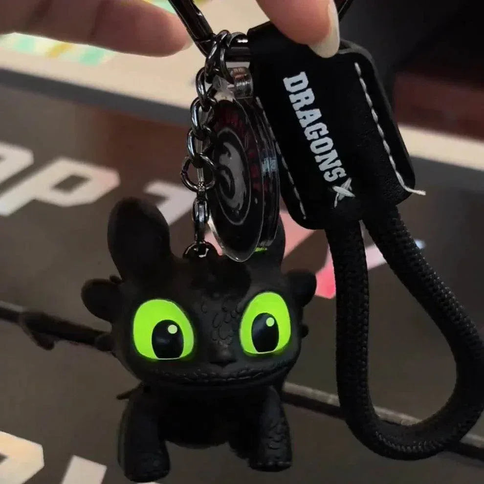 Light Up Night & Light Fury Keychain – Glowing Dragon