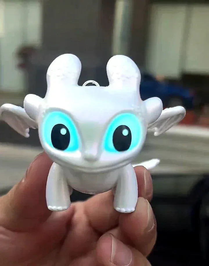Light Up Night & Light Fury Keychain – Glowing Dragon
