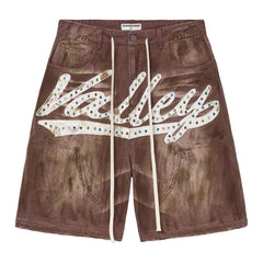 Vale Forever M&M Denim Shorts 'Dirt Brown'